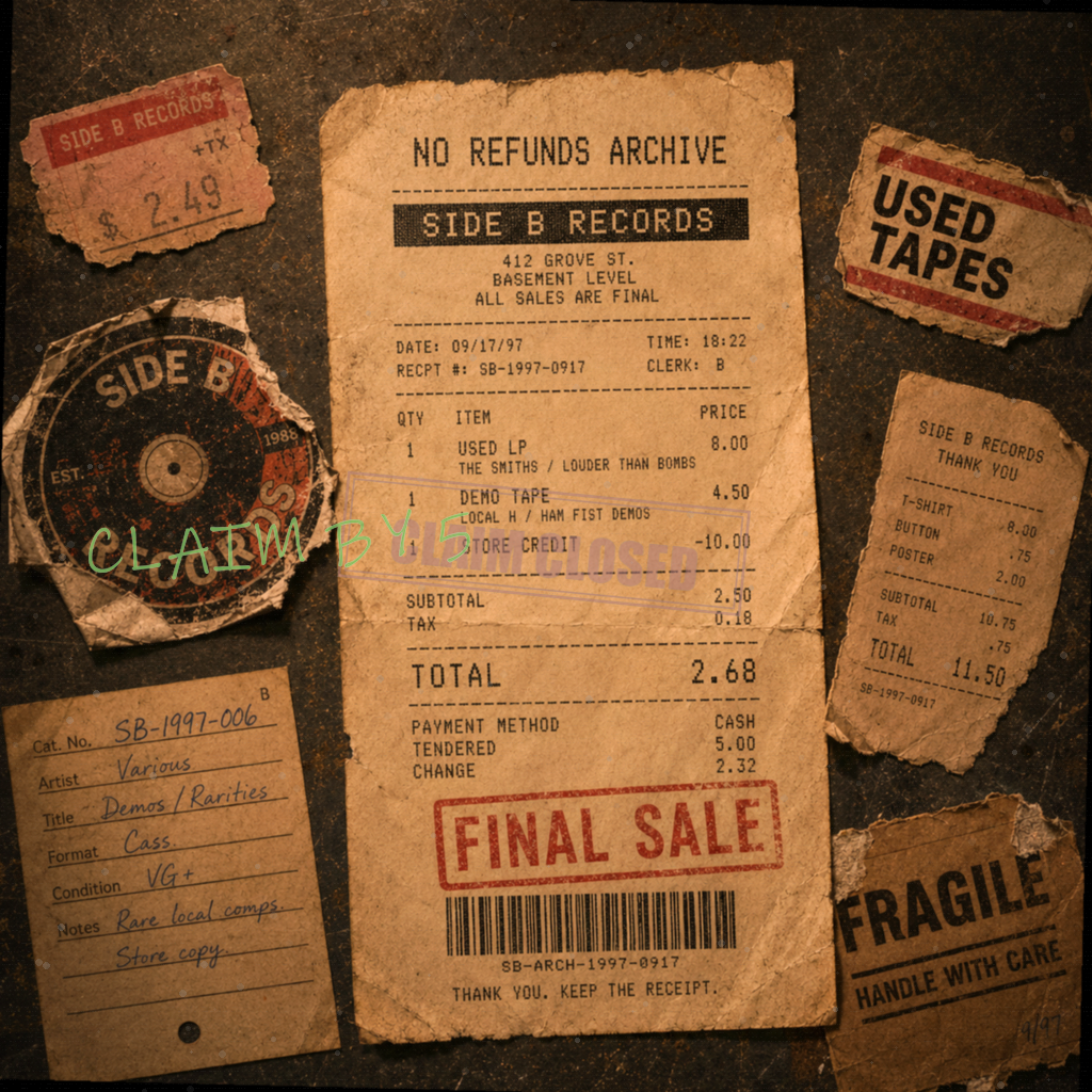 Side B Records receipt